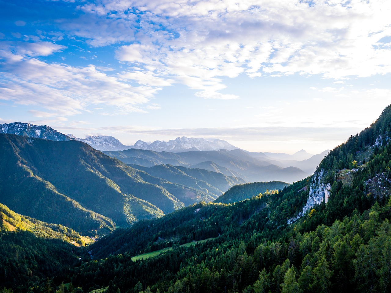 mountains clouds landscape free photo