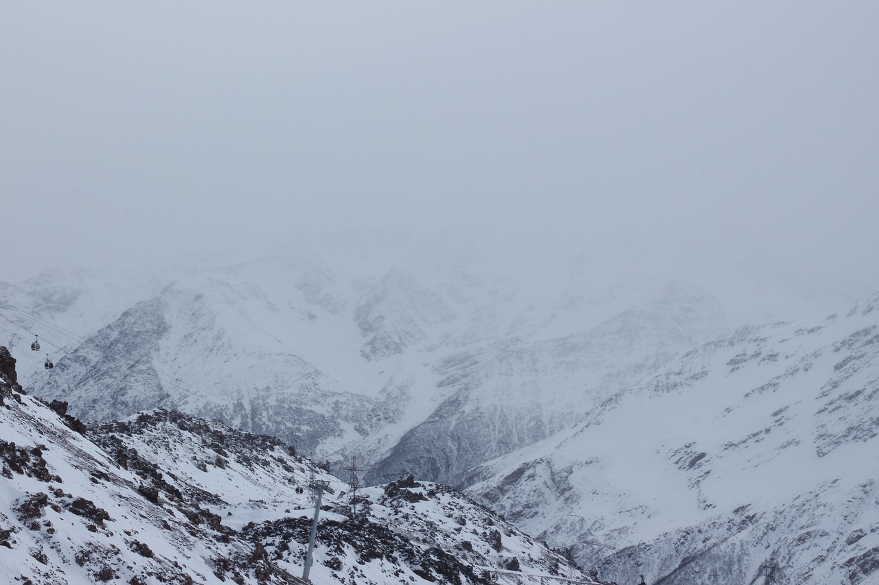 mountains rocks snow free photo