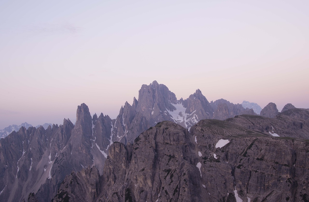 mountains clouds scenery free photo