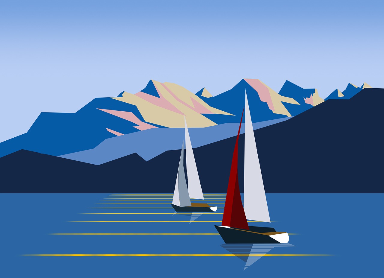 mountains sailing boats norway free photo