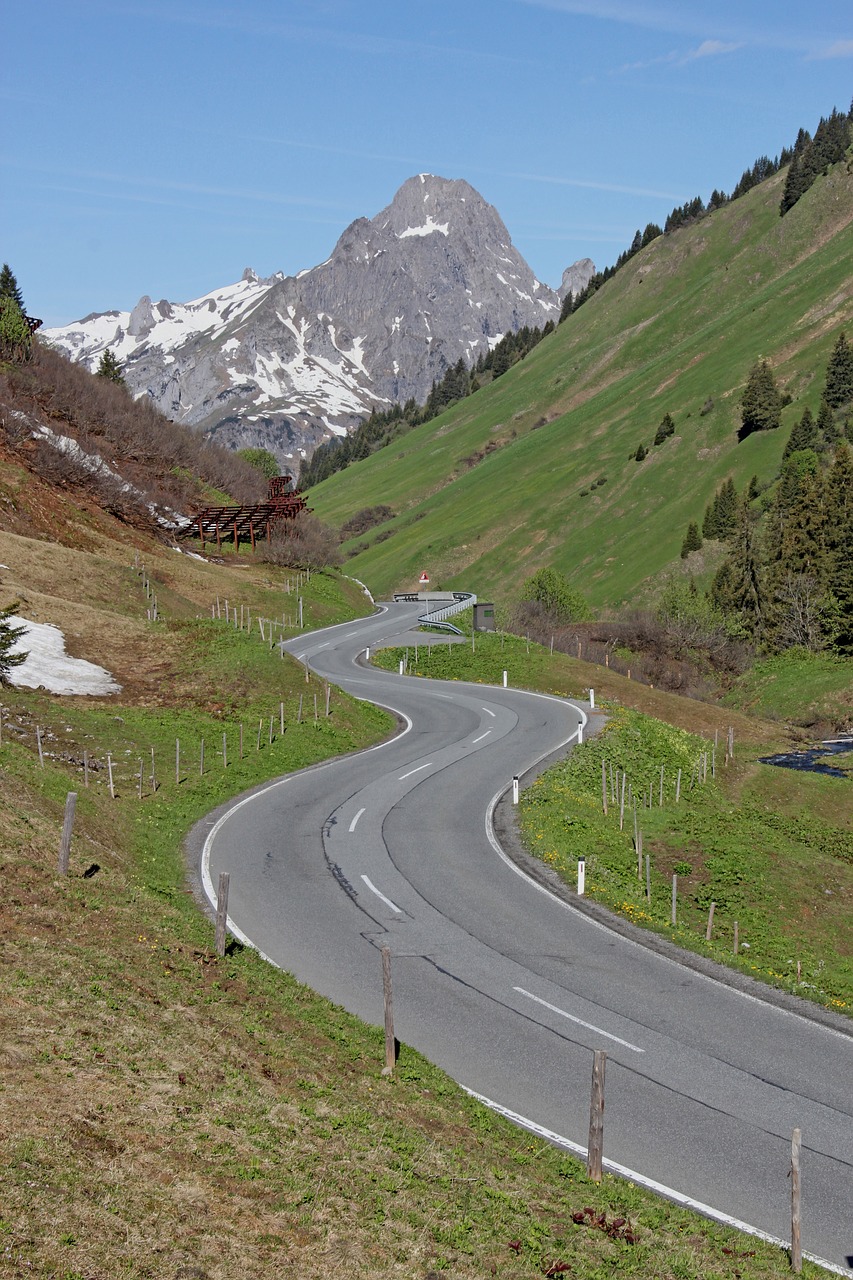 mountains  road  motorcycle tour free photo