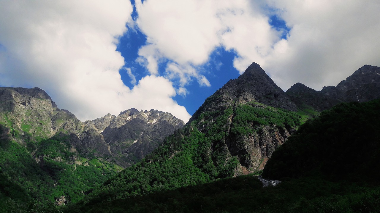 mountains  nature  clouds free photo