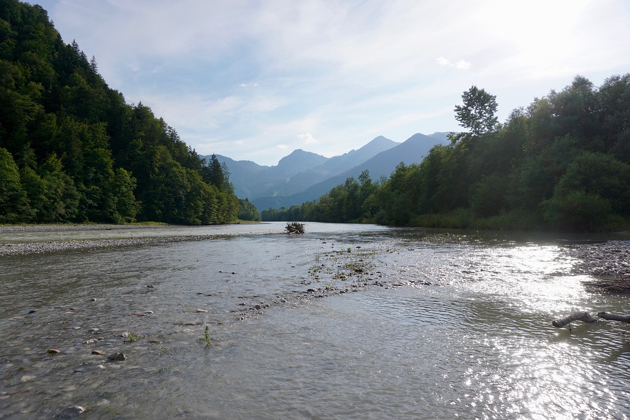 mountains  river  nature free photo