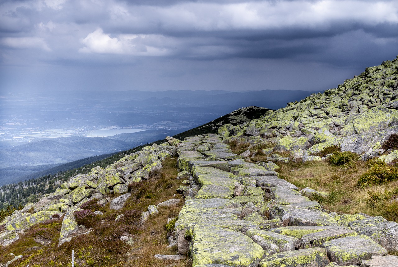 mountains  clouds  krkonoše giant mountains free photo