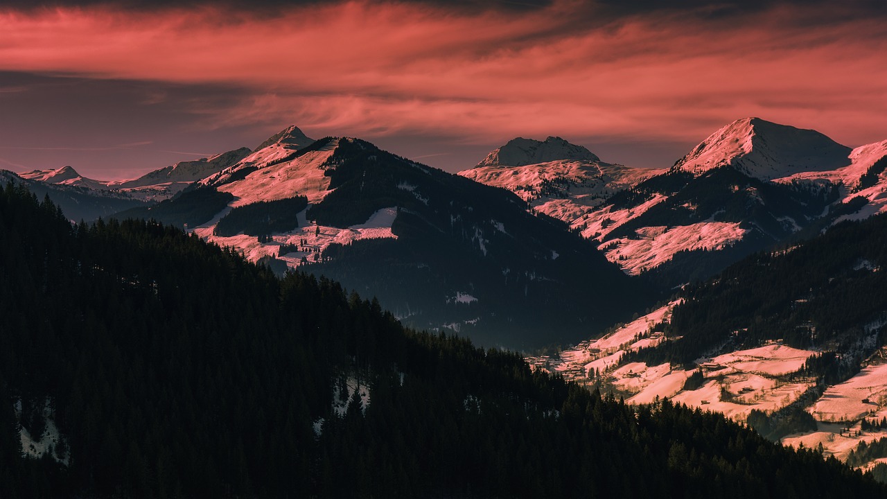 mountains  snow  nature free photo