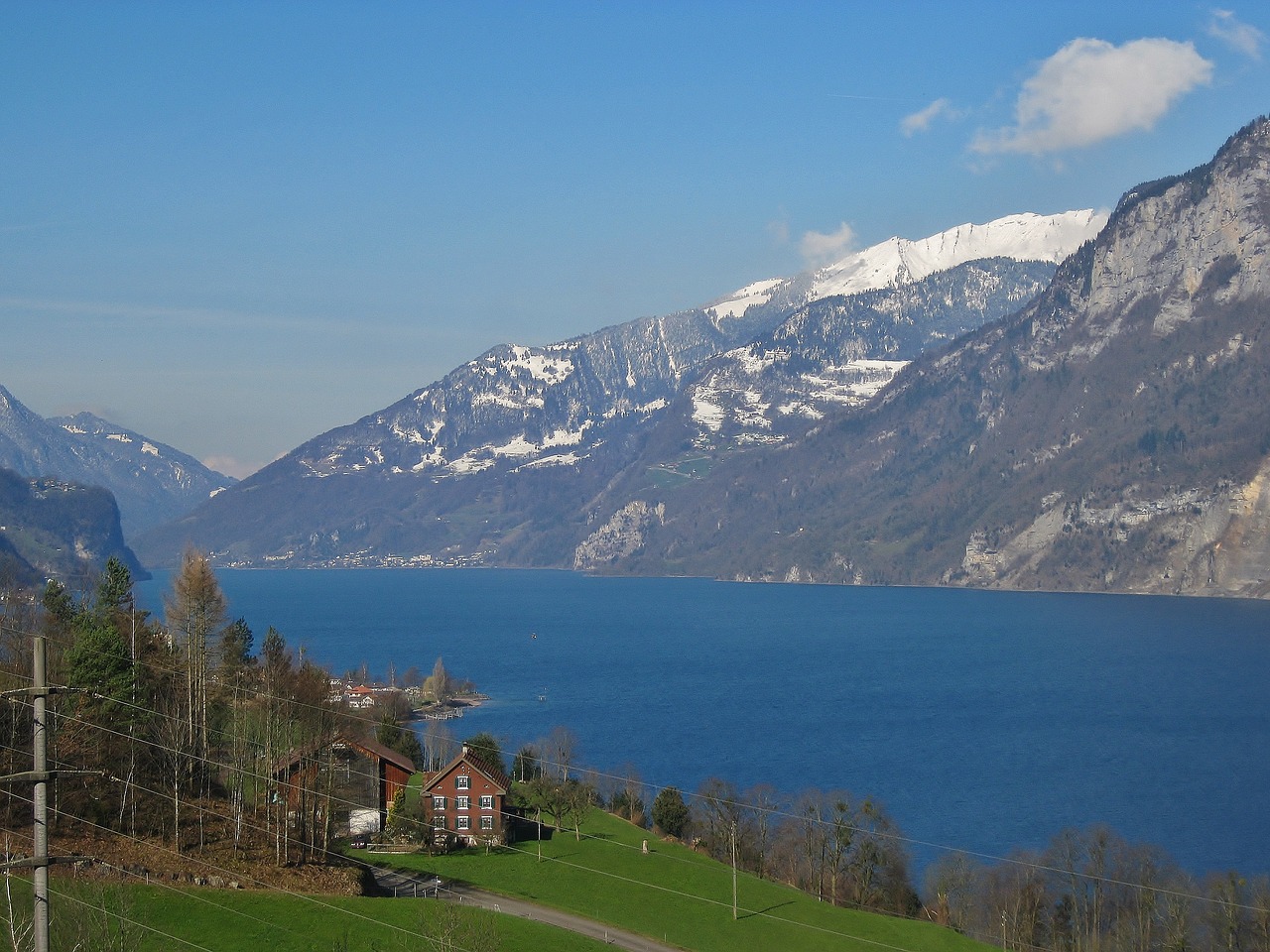 mountains  switzerland  lake walen free photo