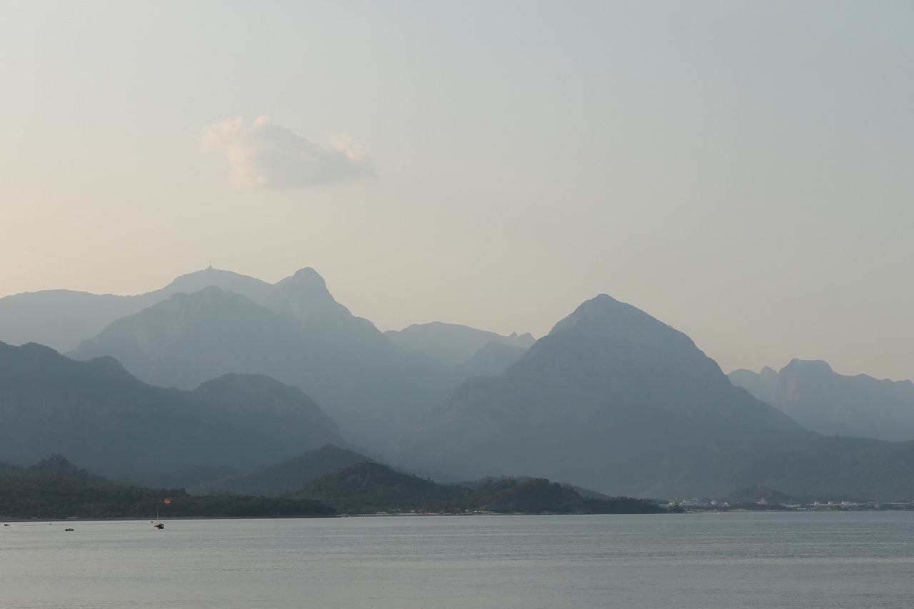 mountains  sea  landscape free photo