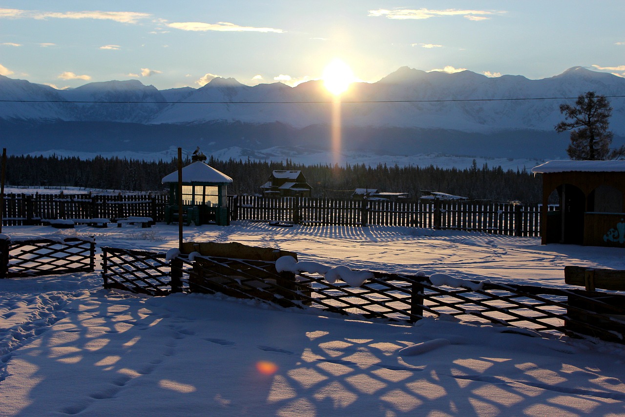 mountains  sunset  shadow free photo