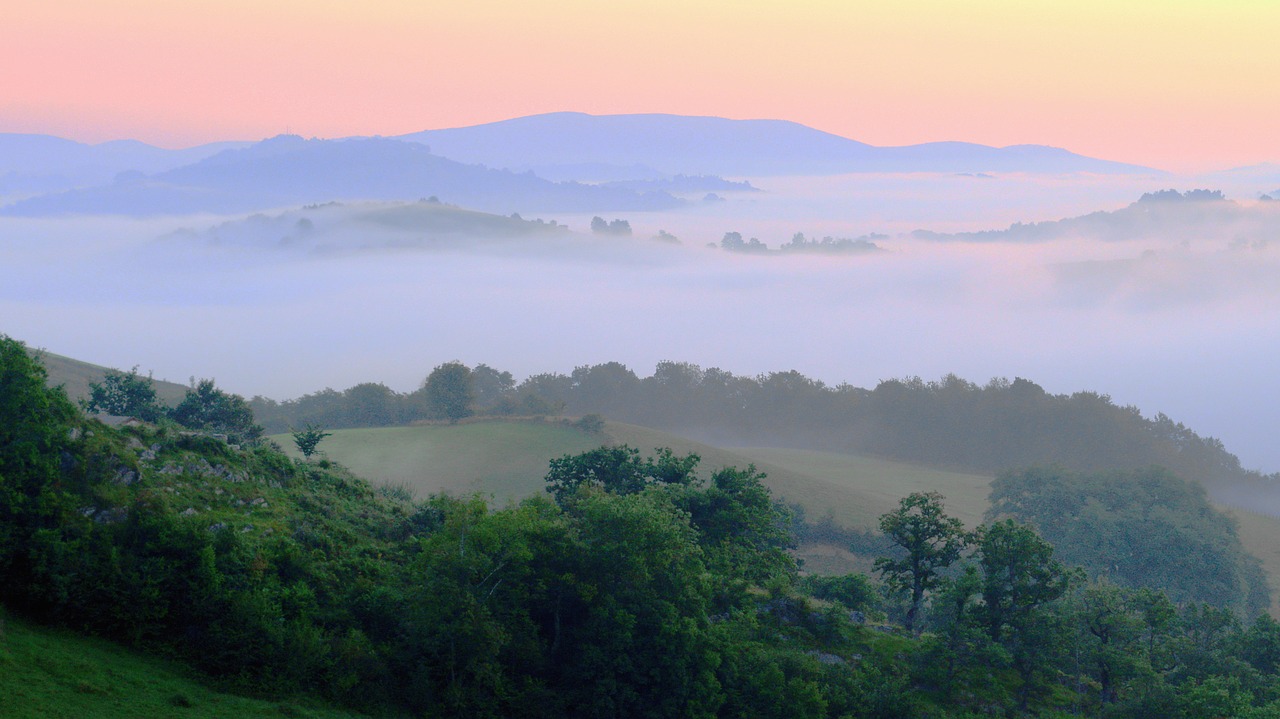 mountains  dawn  landscape free photo