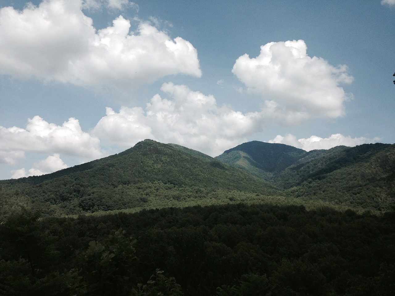 mountains sky blue free photo