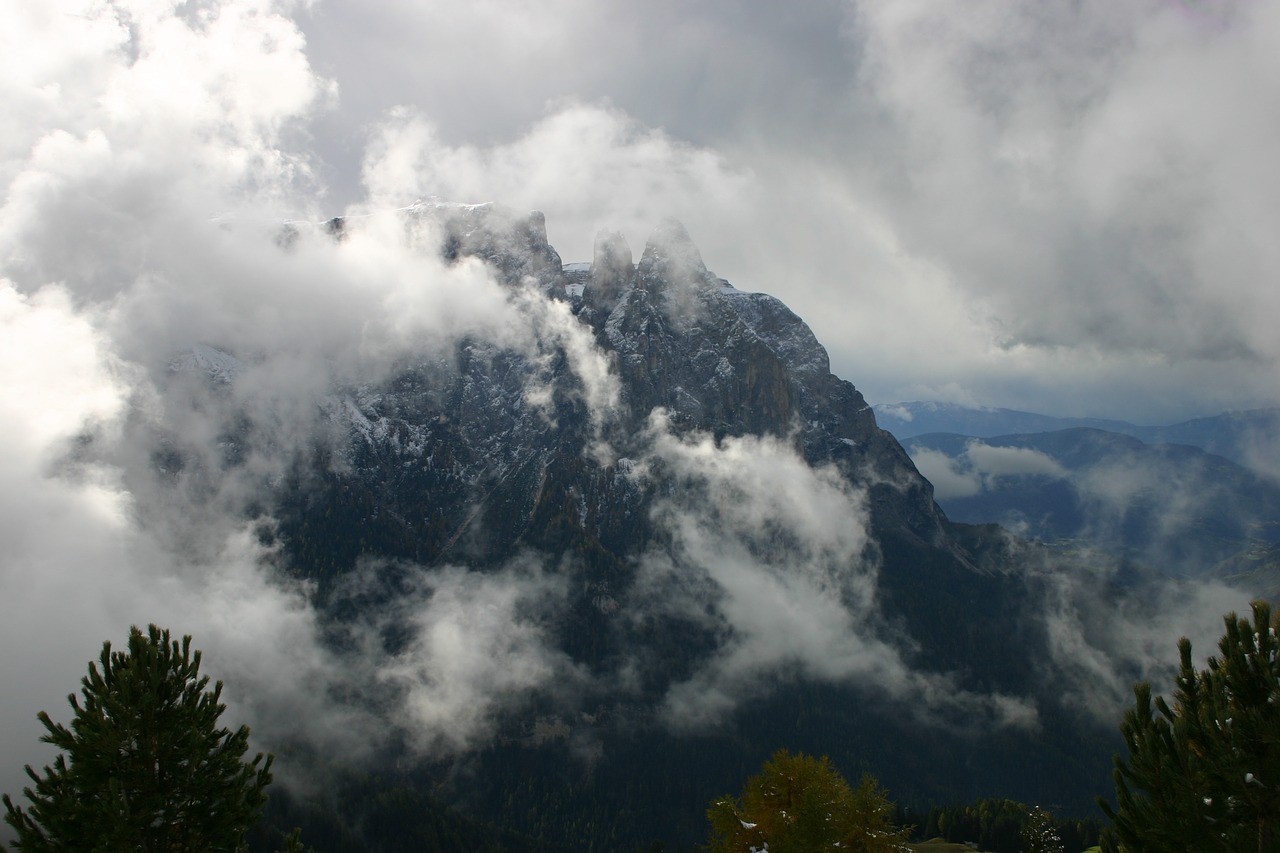 mountains  clouds  view free photo