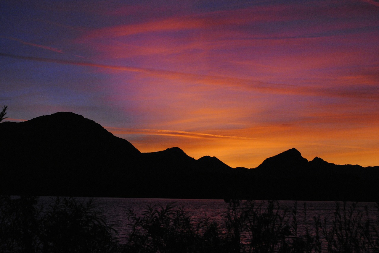 mountains landscape abendstimmung free photo