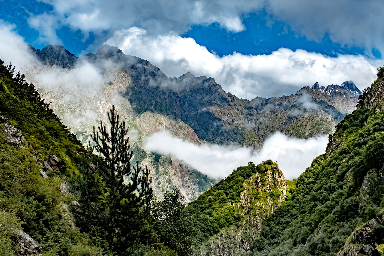 mountains  clouds  landscape free photo