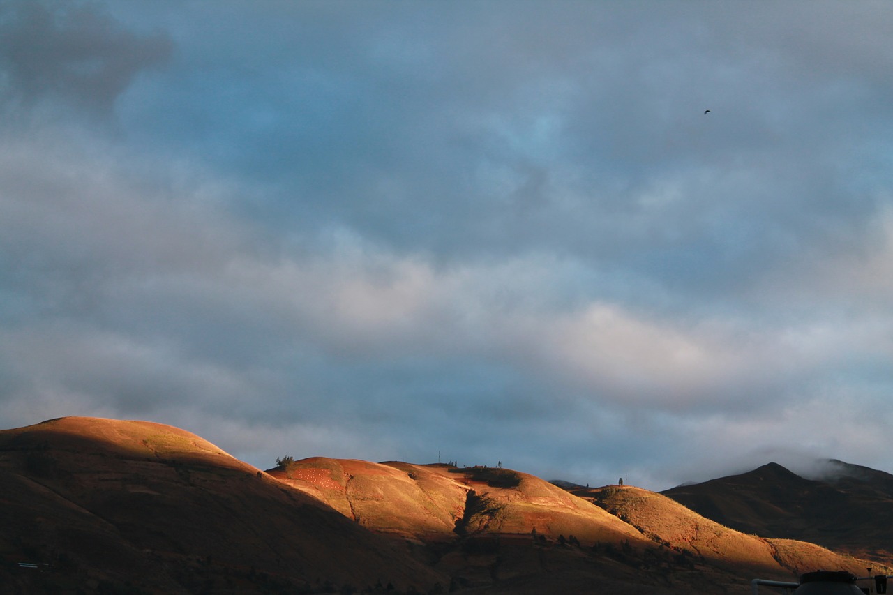 mountains peru sunrise free photo