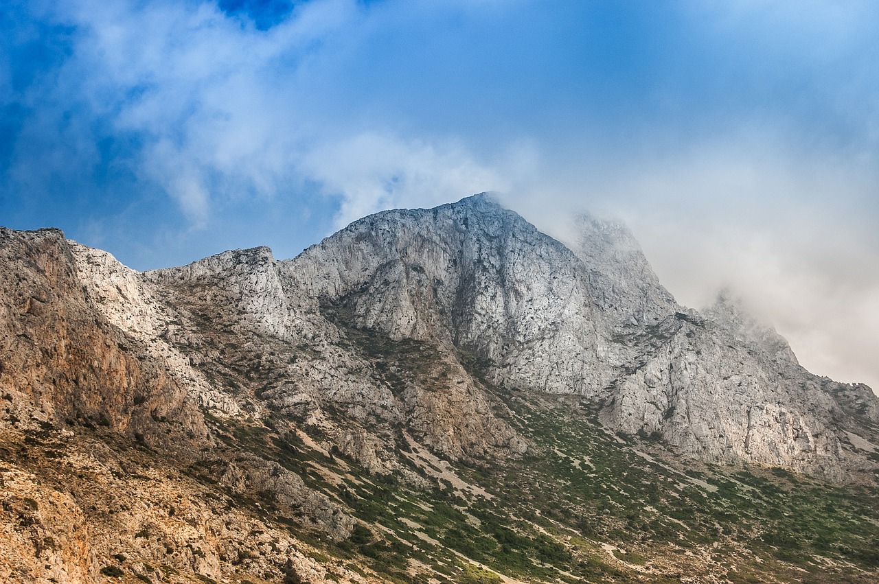 mountains crete greece free photo