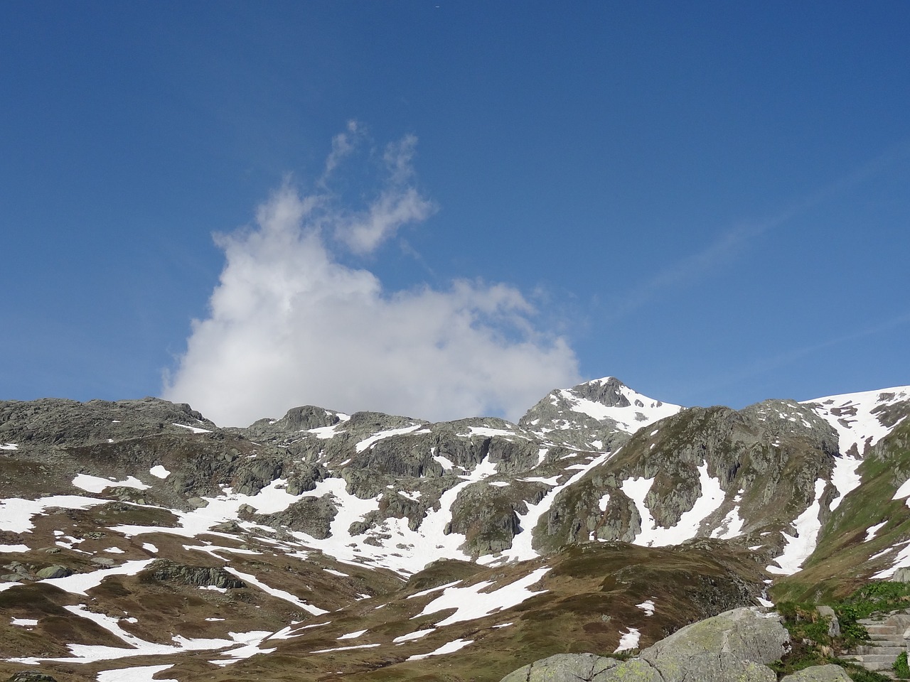 mountains grimsel nature free photo