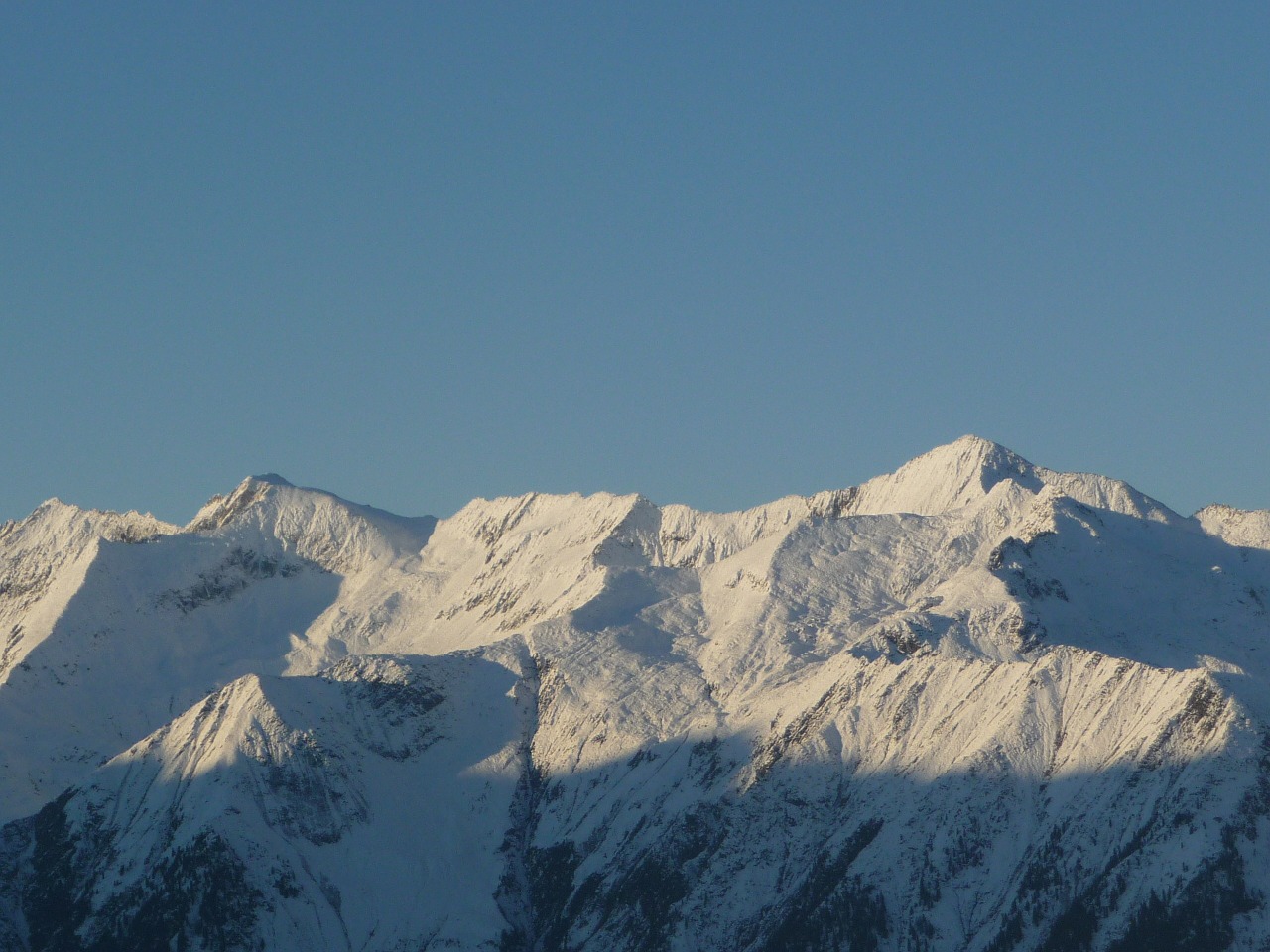 mountains snow morning sun free photo