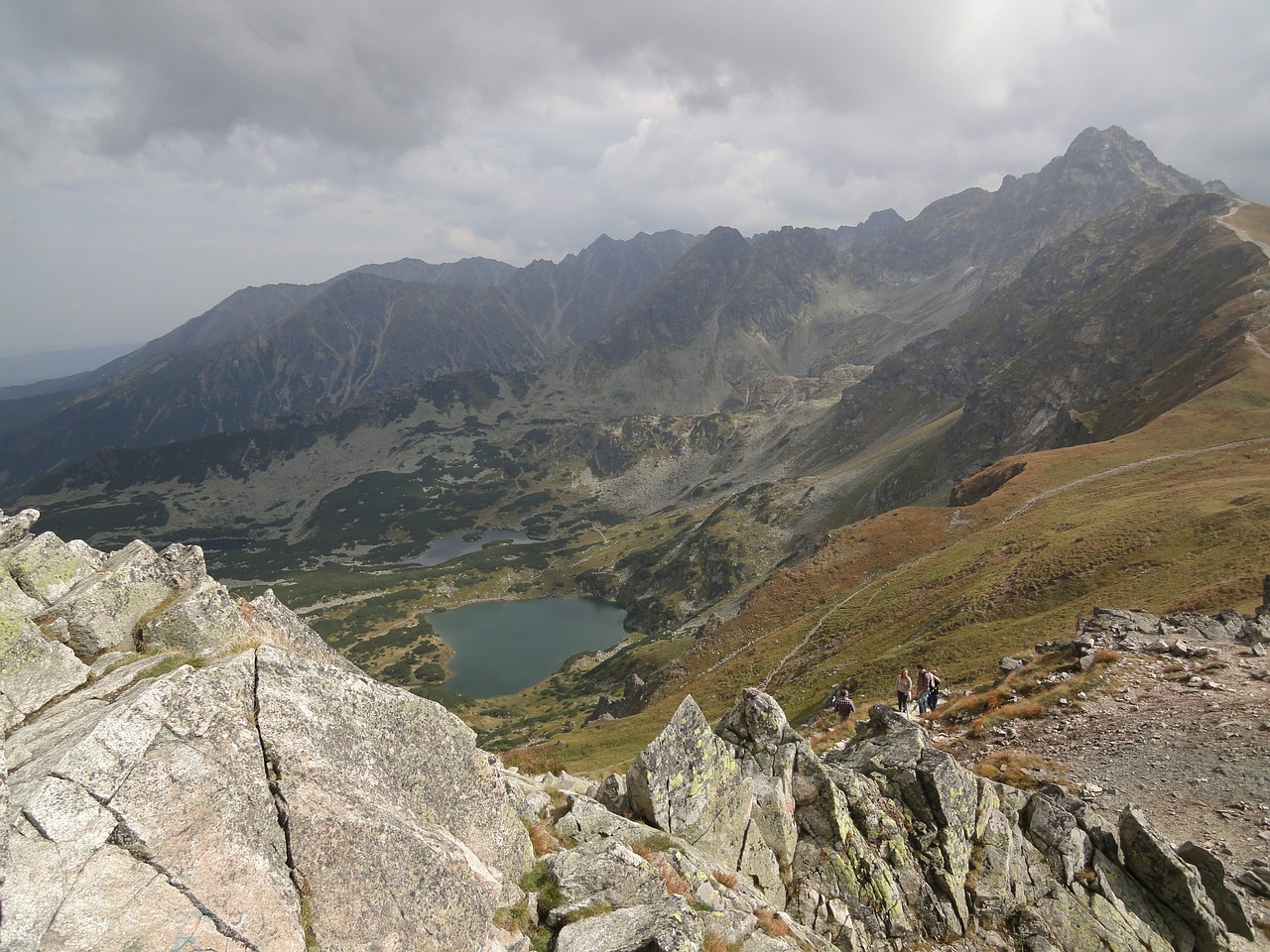 mountains rocks lake free photo