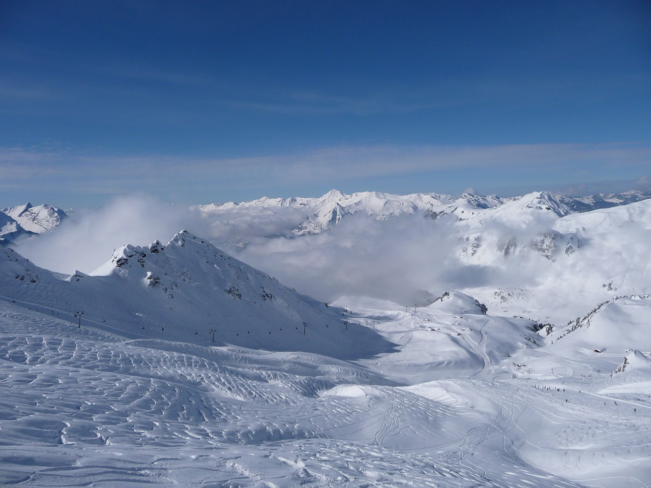 mountains snow winter free photo