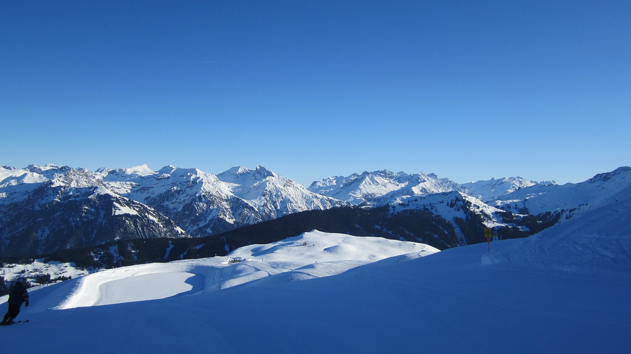 mountains alpine snow free photo