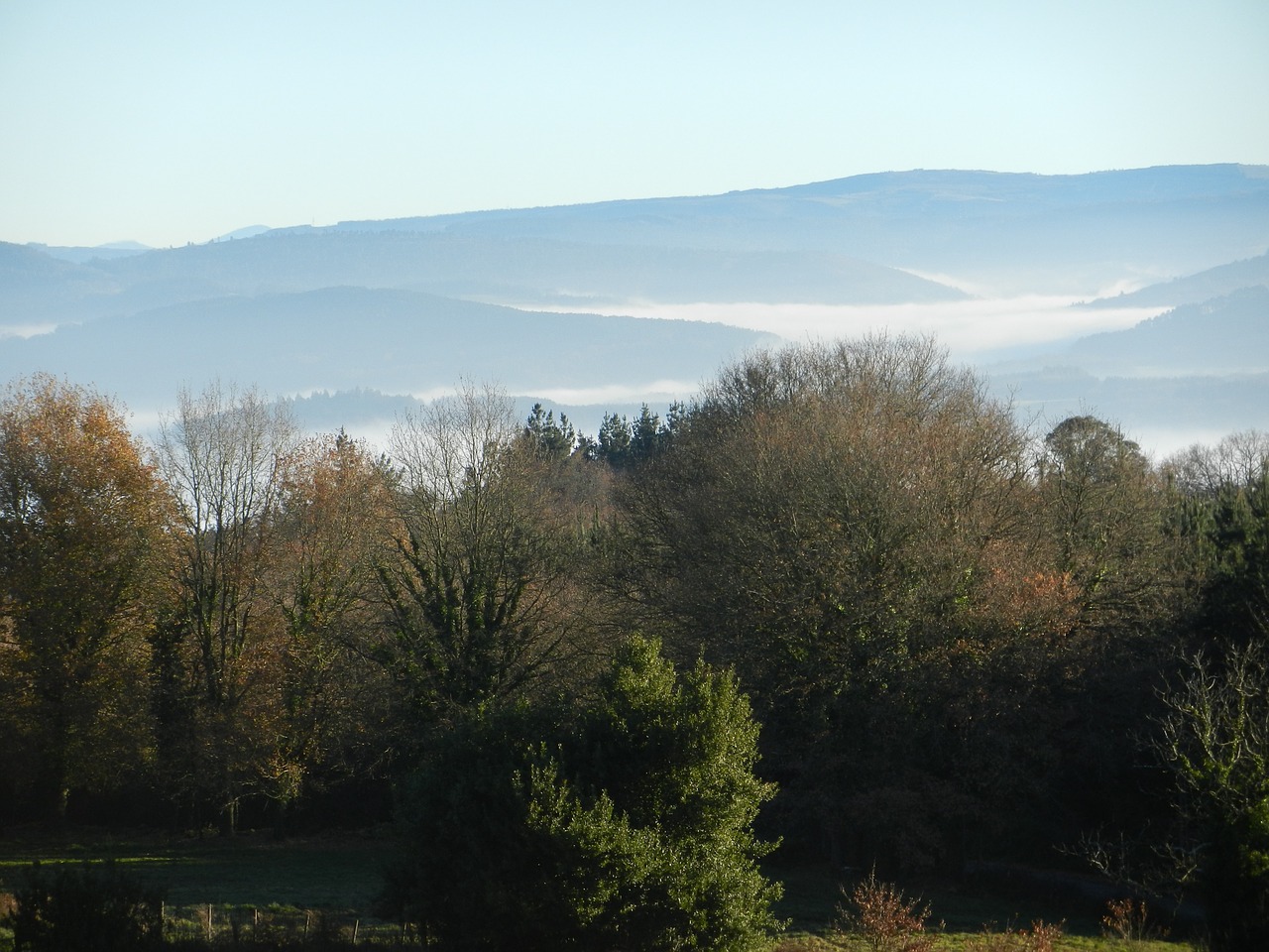 mountains fog nature free photo