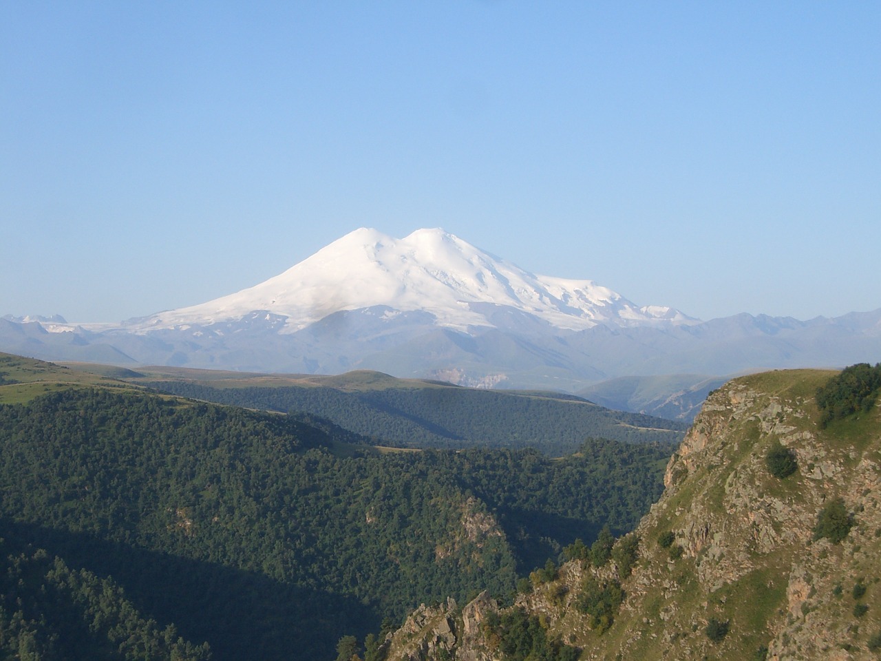 mountains the caucasus elbrus free photo
