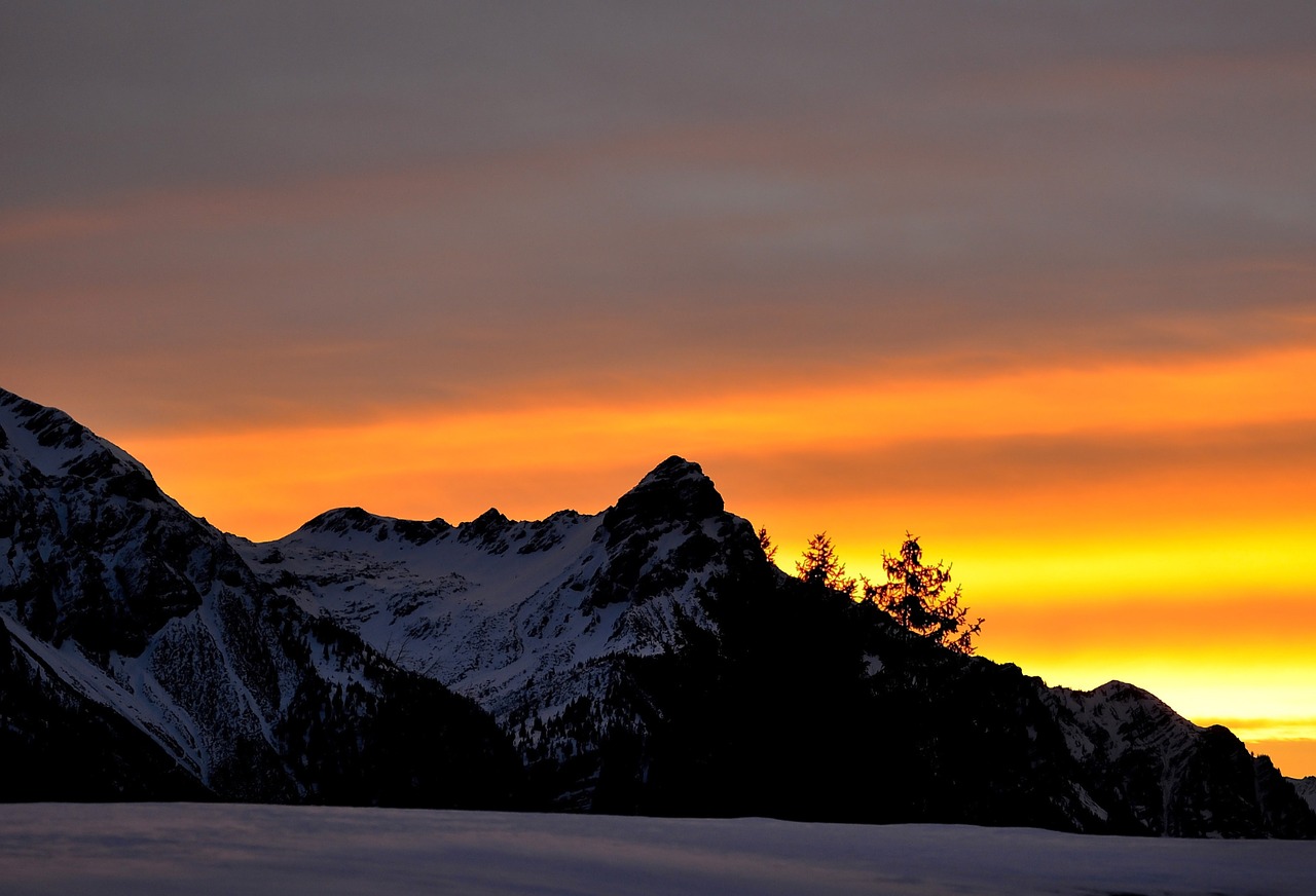 mountains mountain peaks winter free photo