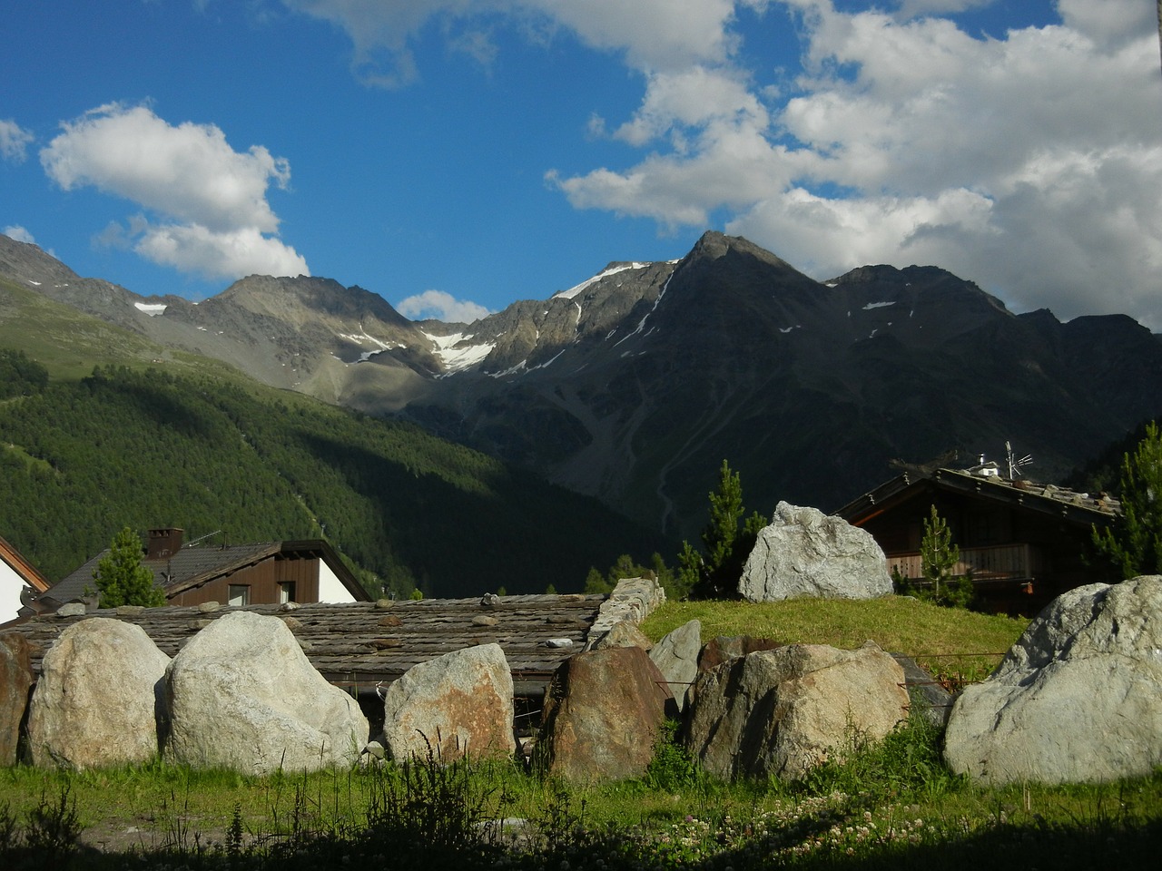 mountains alpine sky free photo