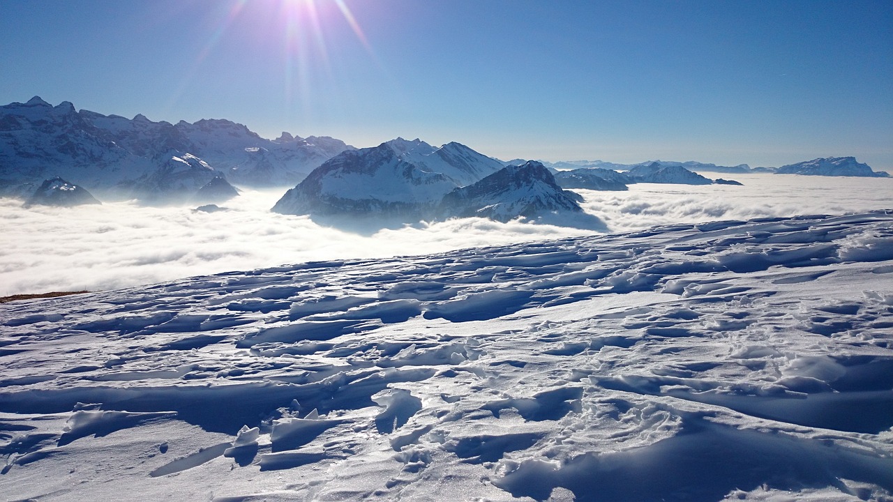 mountains snow landscape free photo