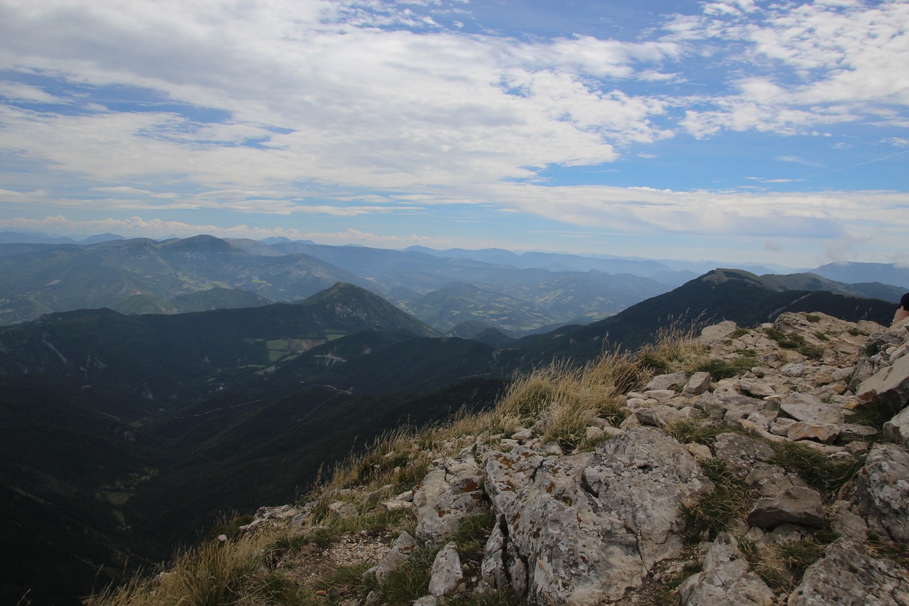 mountains air clouds free photo