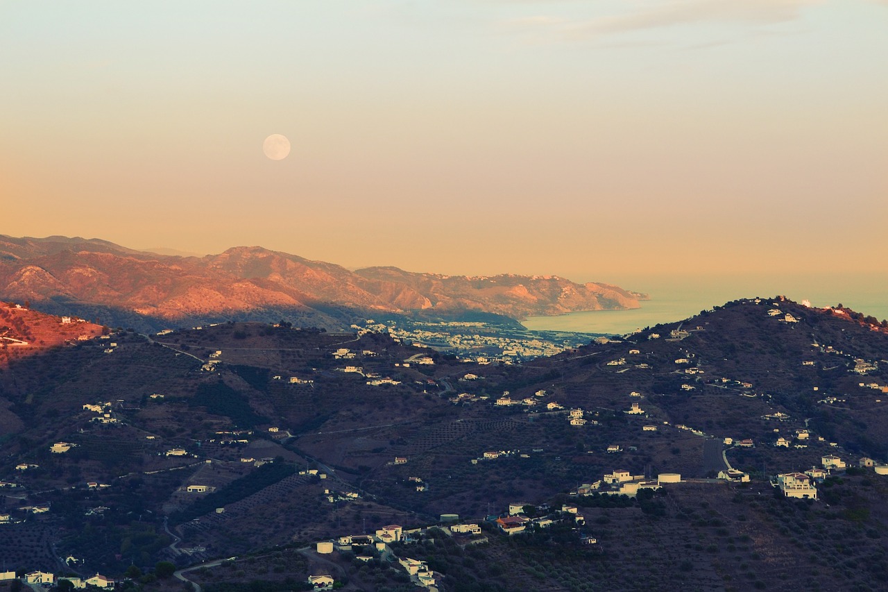 mountains ocean nature free photo