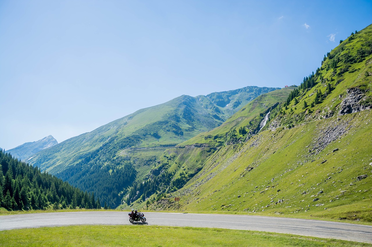 mountains motorcycle ride free photo