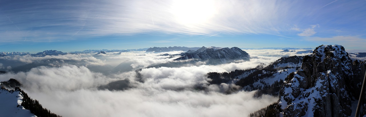 mountains panorama clouds free photo