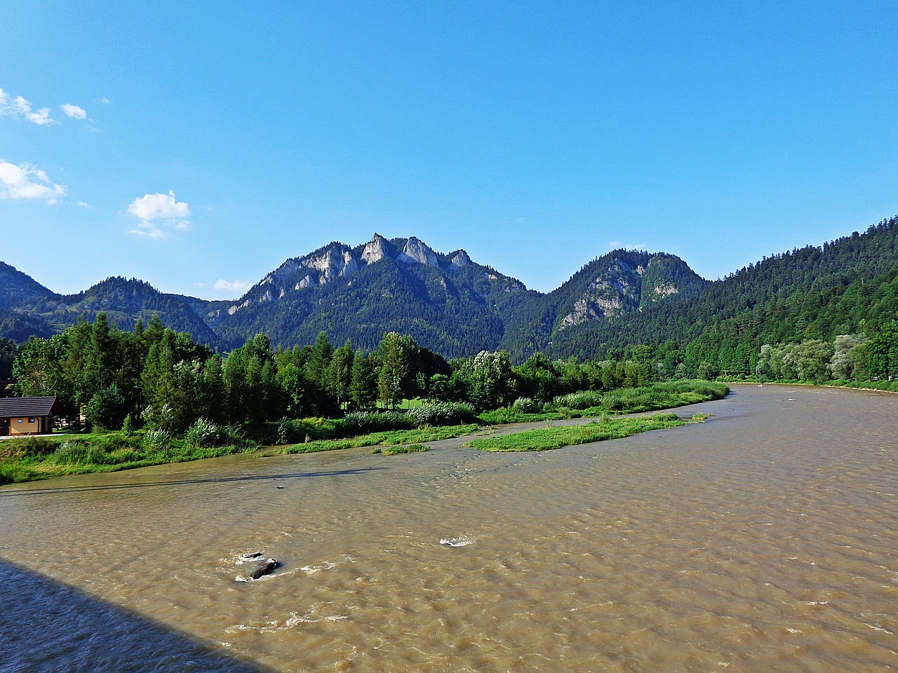 mountains landscape river free photo