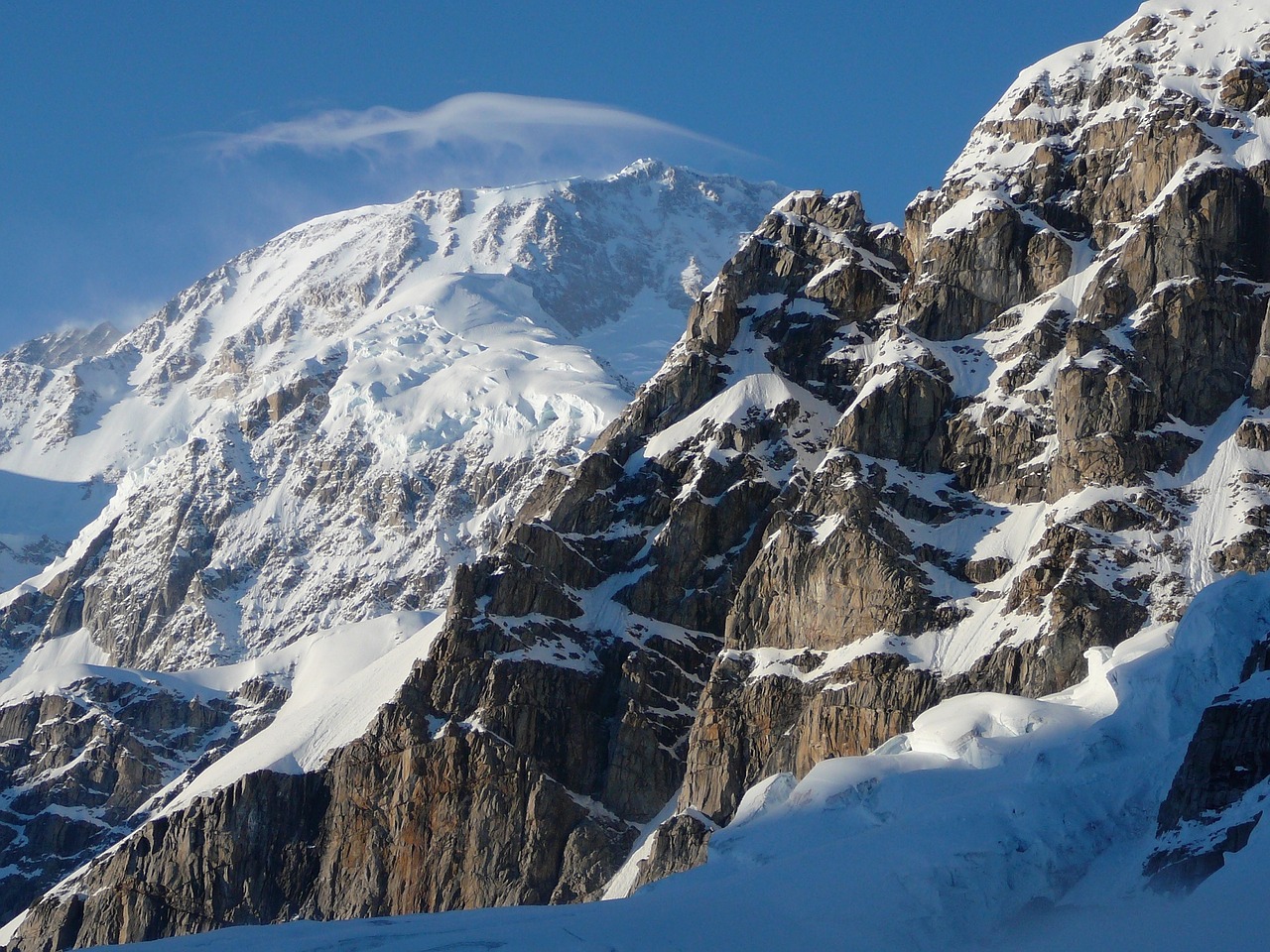 mountains mount mckinley glacier free photo