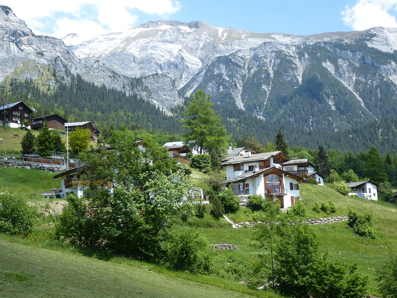 mountains idyll hiking free photo