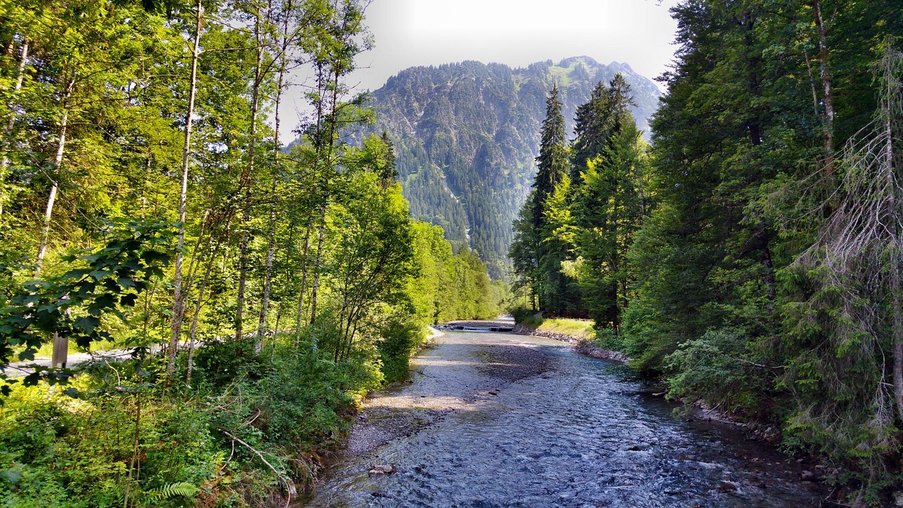 mountains river alpine free photo