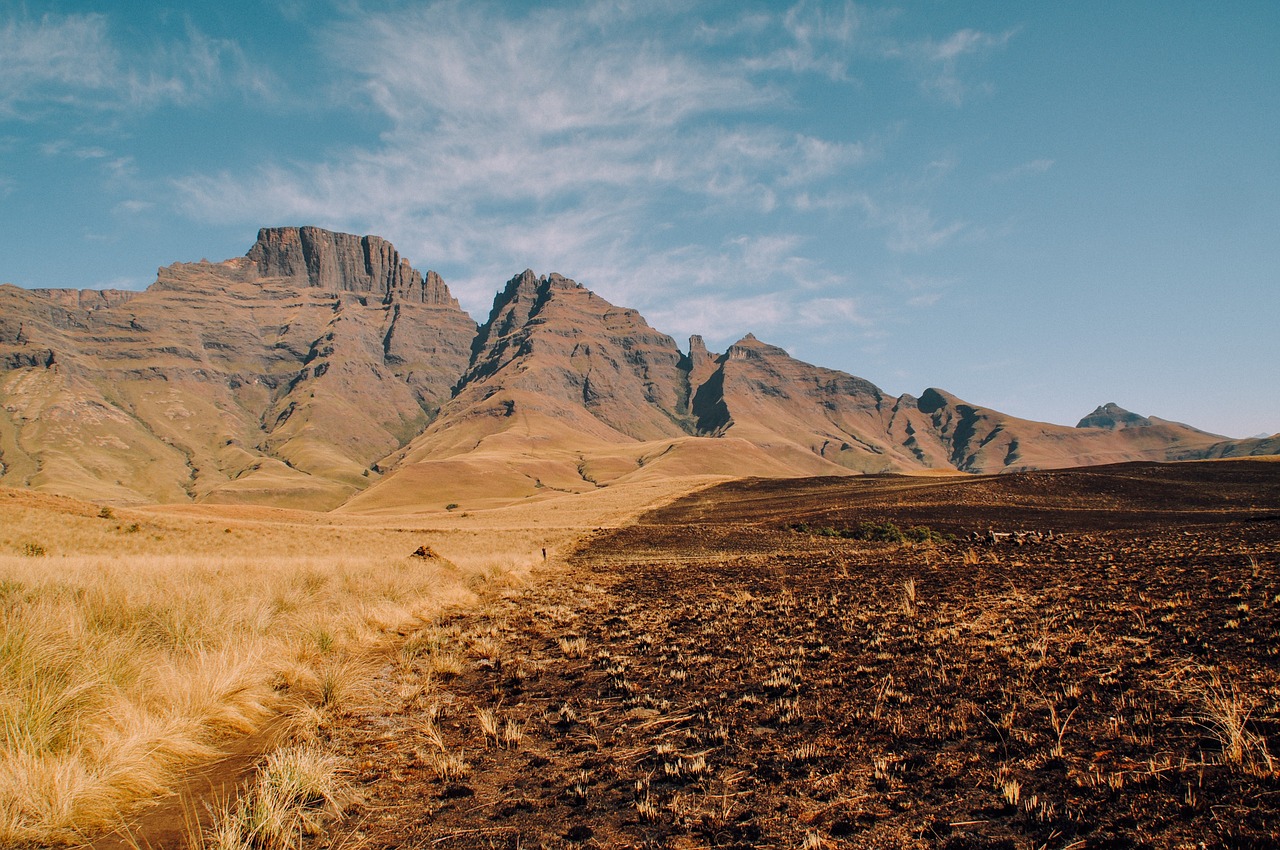 mountains field grass free photo