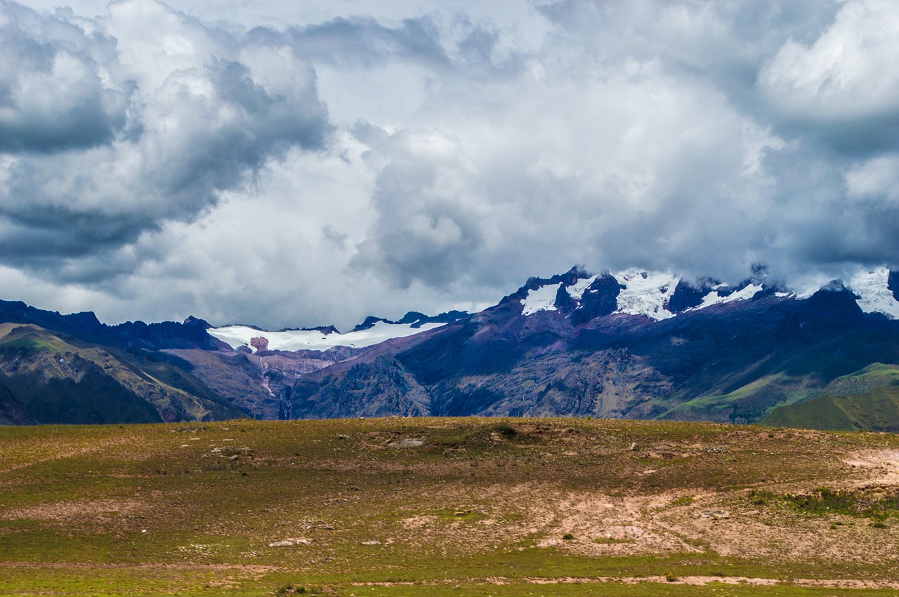 mountains snow clouds free photo