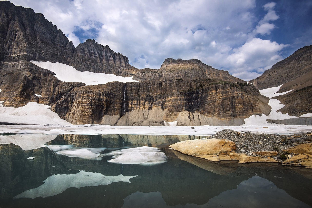 mountains snow water free photo