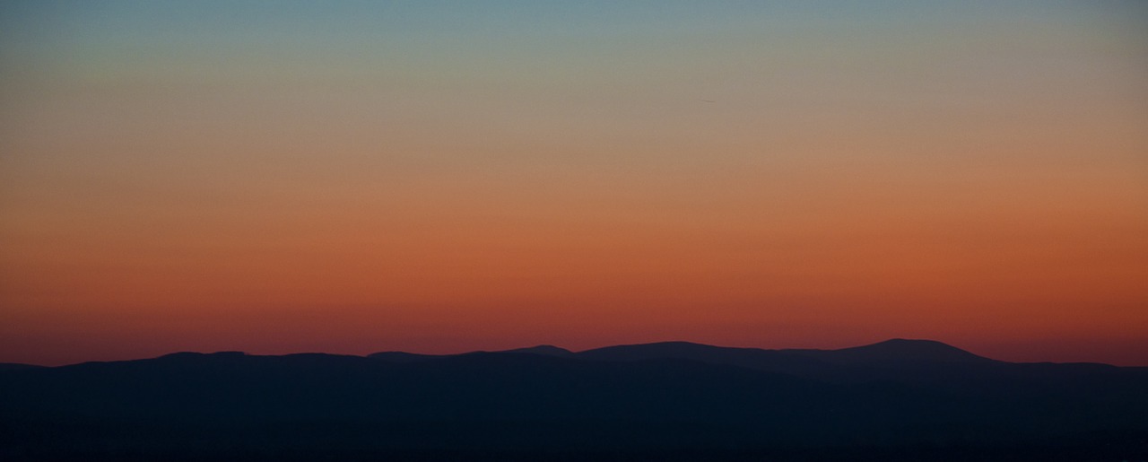 mountains sunset evening free photo