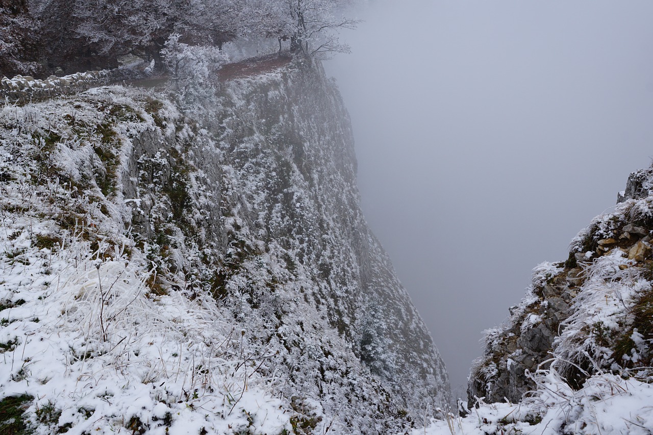 winter creux du van switzerland free photo