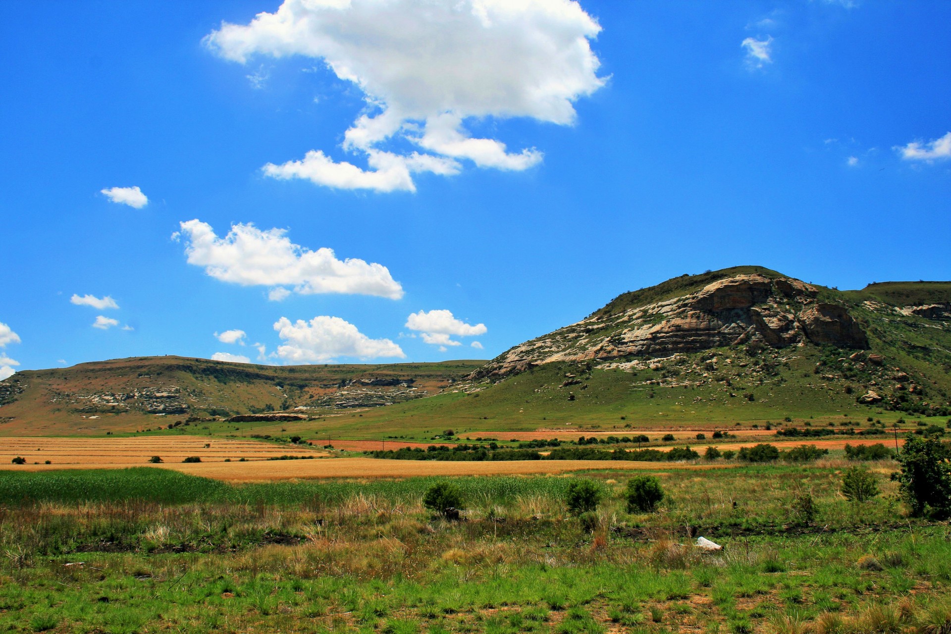 mountain landscape eastern free state mountains and ridges free photo
