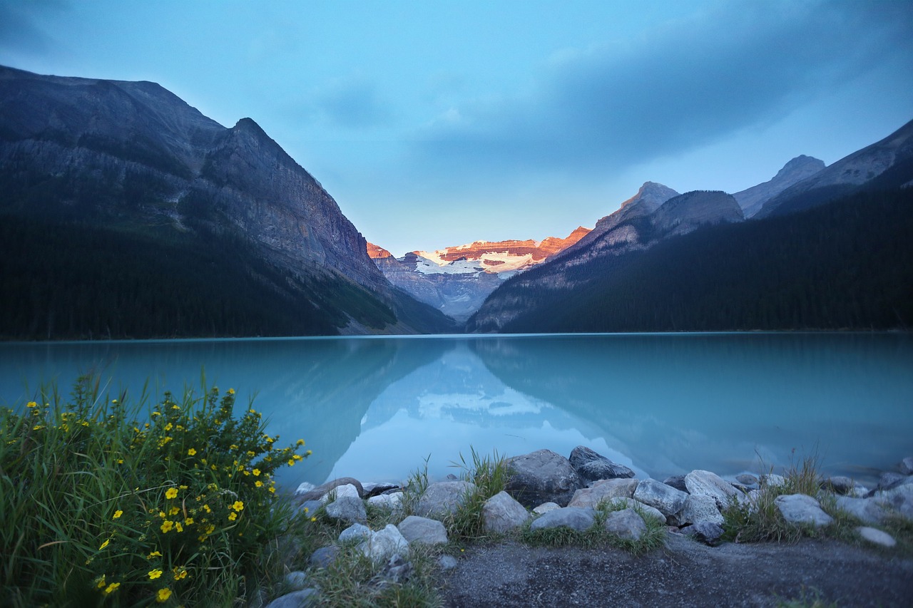 mountains landscape lake free photo