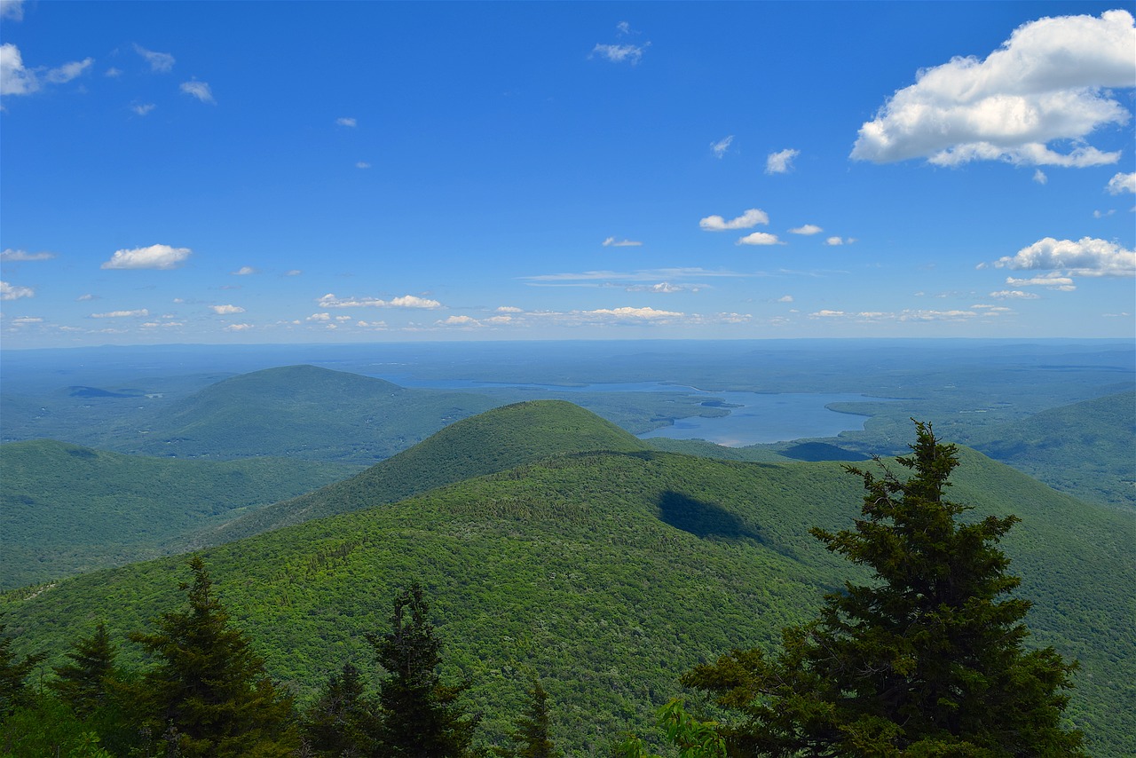 mountainside clouds view free photo