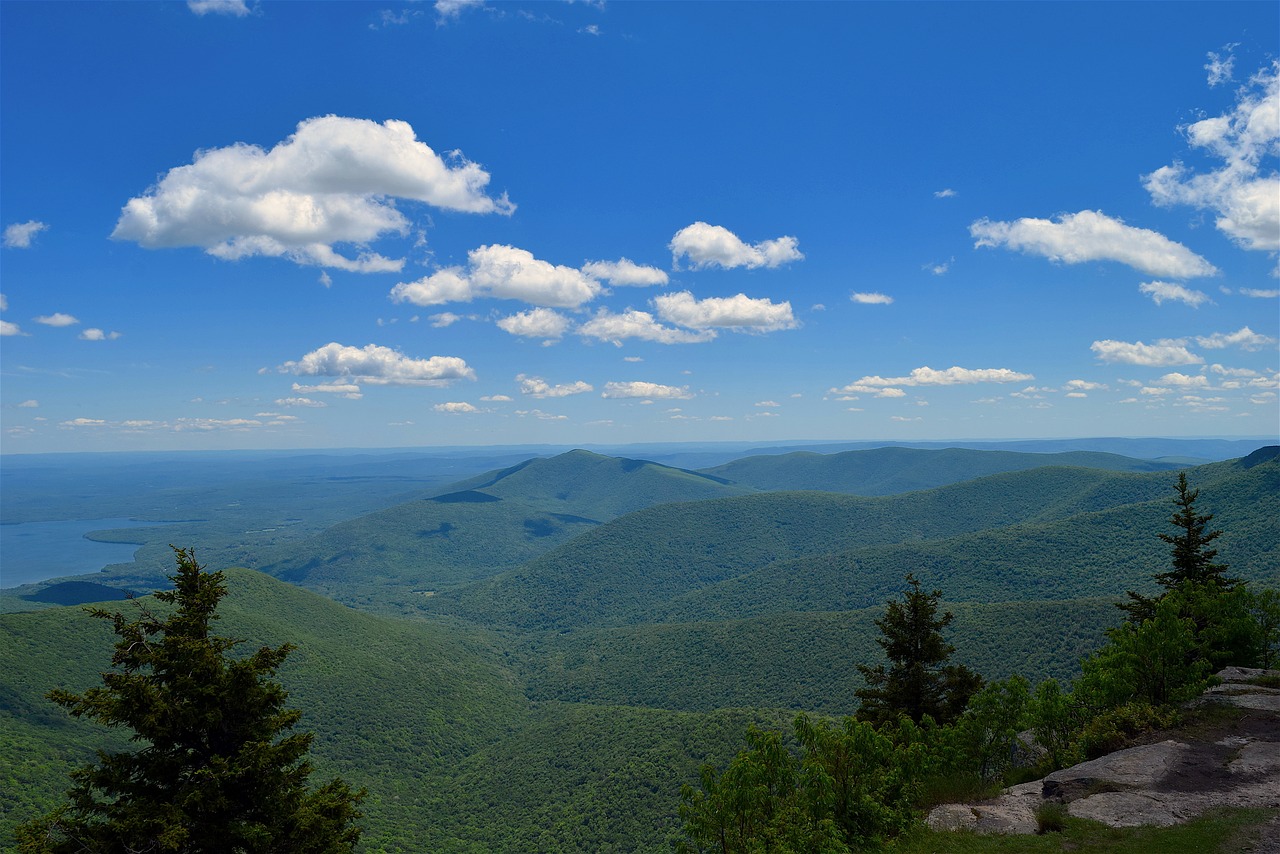 mountainside clouds view free photo