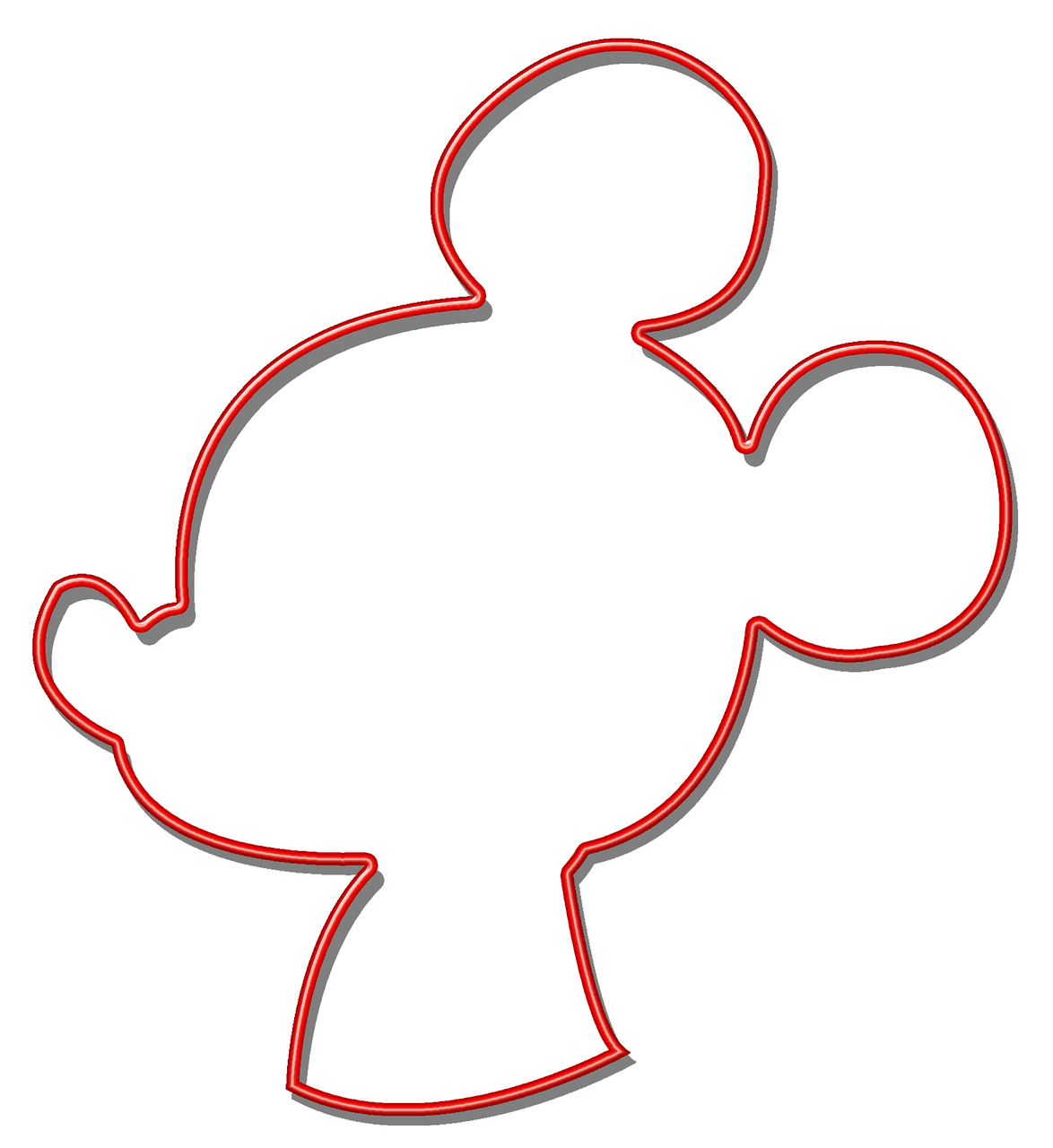 mouse red silhouette free photo