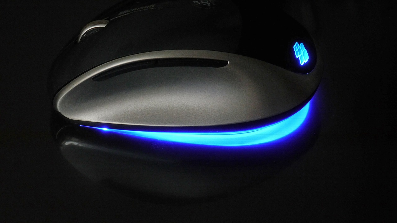 mouse optical mouse blue free photo