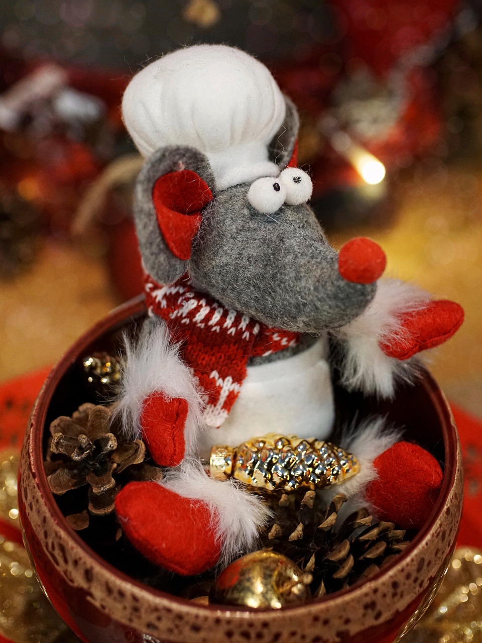 mouse advent christmas decoration free photo