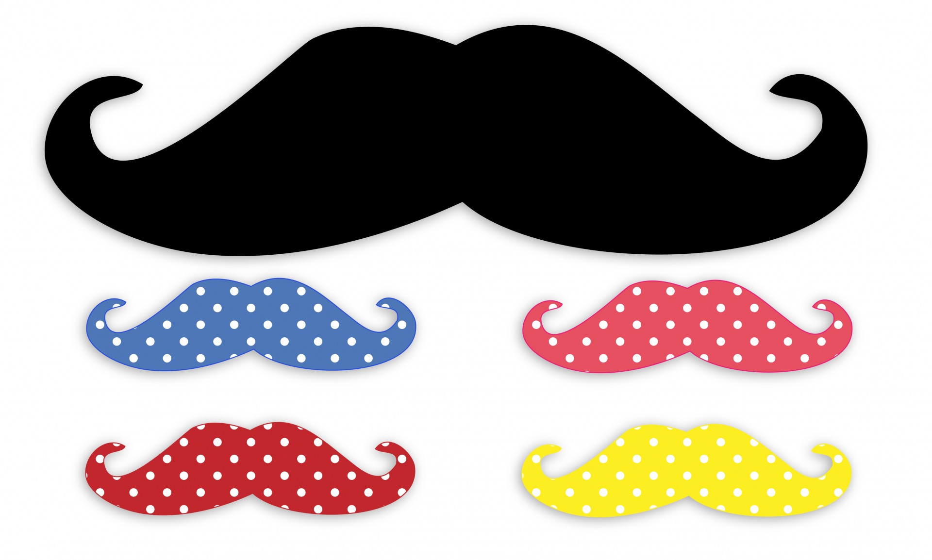 moustache moustaches polka dots free photo